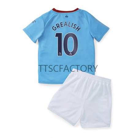 Koszulka Manchester City Grealish 10 Dziecięcy Domowe Stroje Piłkarskie 2022/23 Krótki Rękaw